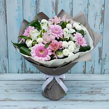 Букет цветов из:  Герберы, Альстромерии и Хризантемы #REPLACE_PRED# Засосне