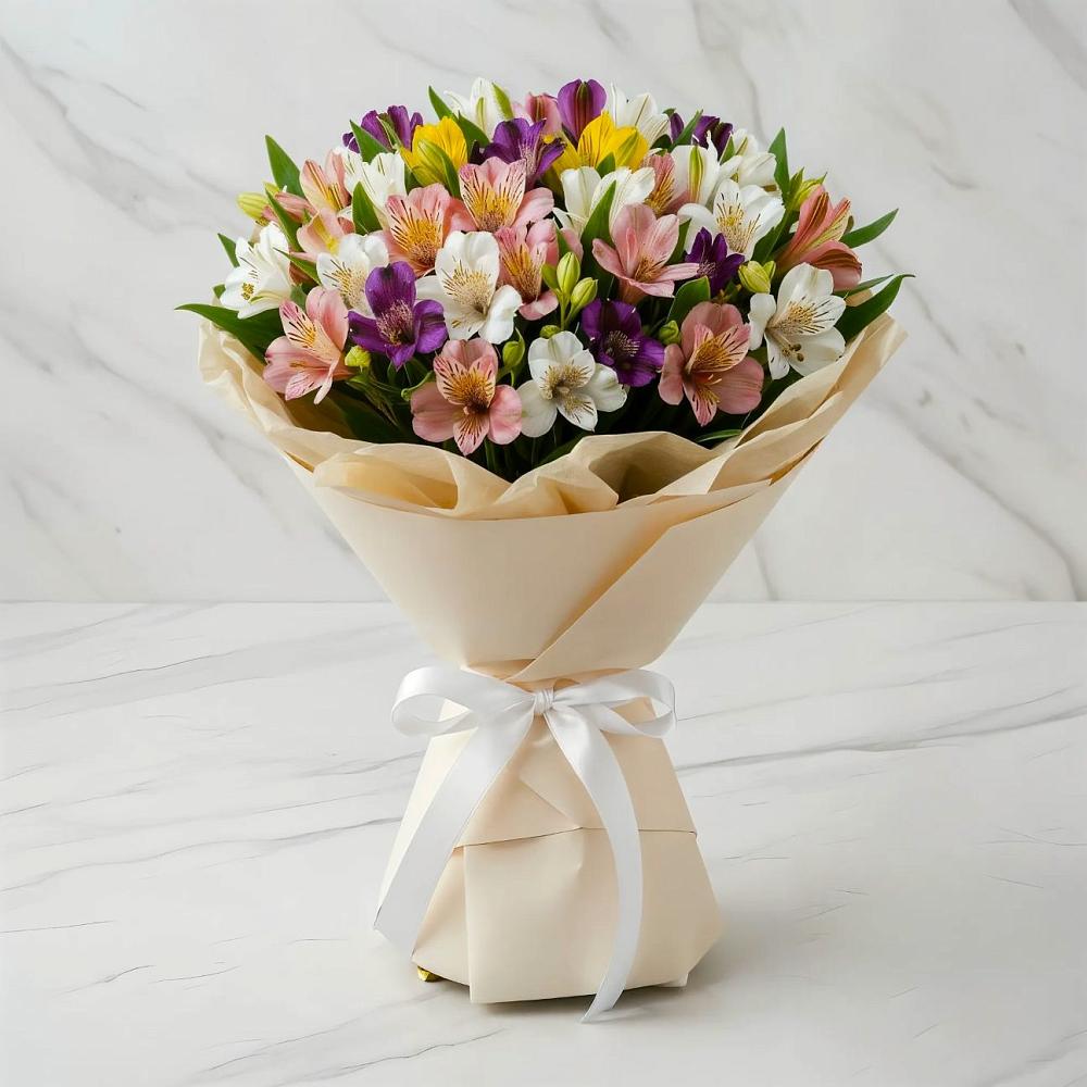 Букет цветов из: Альстромерии в Засосне