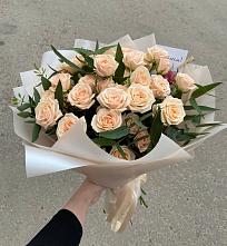 Букет Кремовые розы Латте в Засосне