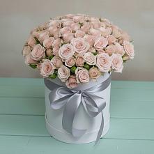 Цветочная композиция из Розы в шляпной коробке в Засосне