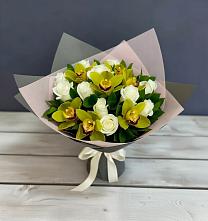 Букет цветов из:  Орхидеи и Розы в Засосне