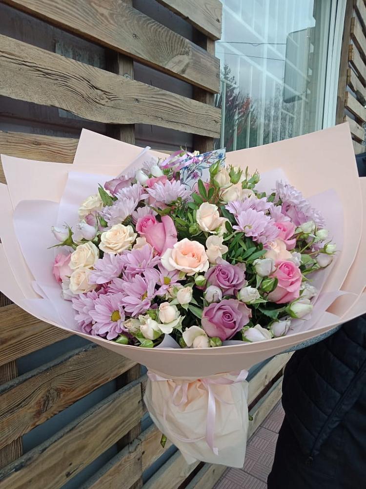 Букет цветов из: Розы и Хризантемы в Засосне