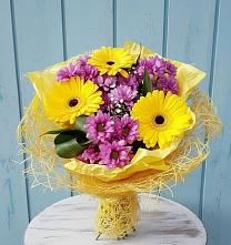 Букет цветов из:  Хризантемы и Герберы в Засосне