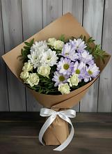Букет цветов из:  Хризантемы и Розы в Засосне