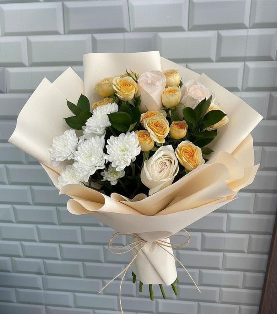 Букет цветов из: Розы и Хризантемы в Засосне