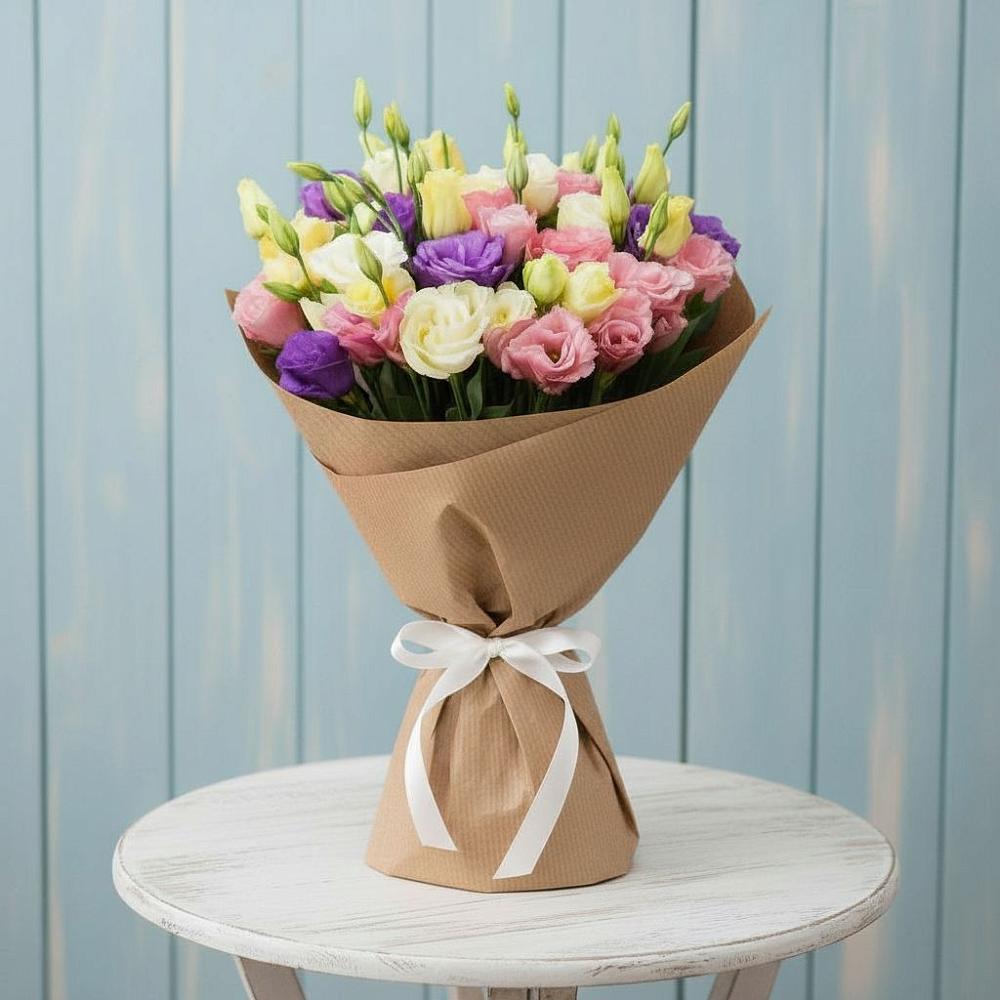 Букет цветов из: Лизиантусы в Засосне