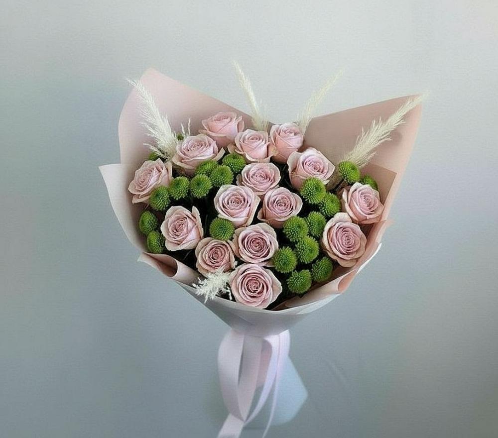 Букет цветов из: Розы и Хризантемы в Засосне