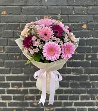 Букет цветов из:  Герберы и Хризантемы #REPLACE_PRED# Засосне