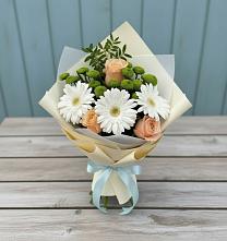 Букет цветов из:  Герберы, Розы и Хризантемы #REPLACE_PRED# Засосне