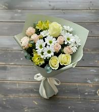 Букет цветов из:  Альстромерии, Розы и Хризантемы #REPLACE_PRED# Засосне