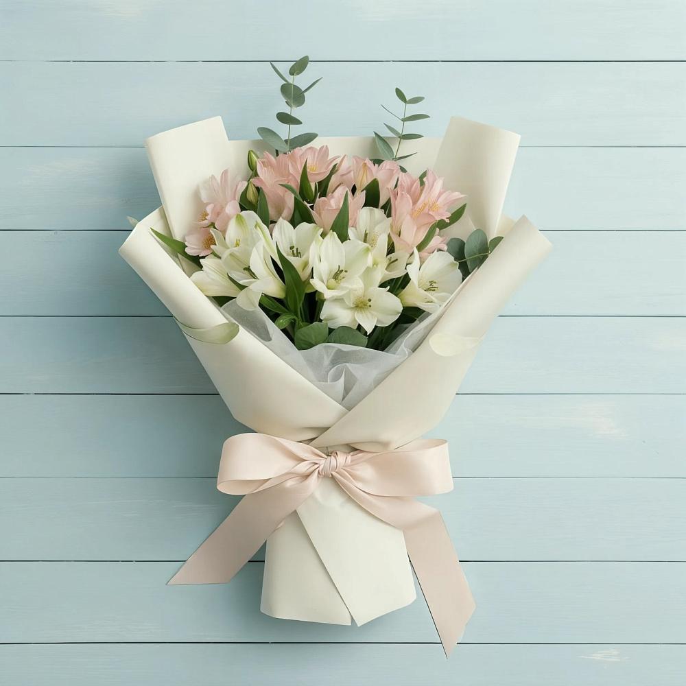 Букет цветов из: Альстромерии в Засосне