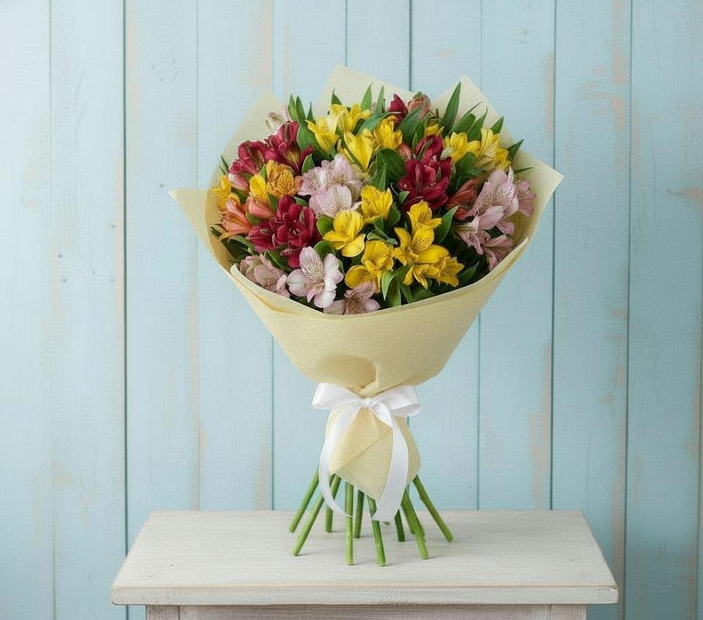 Букет цветов из: Альстромерии в Засосне