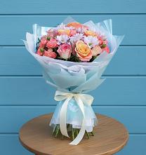 Букет цветов из:  Хризантемы и Розы в Засосне