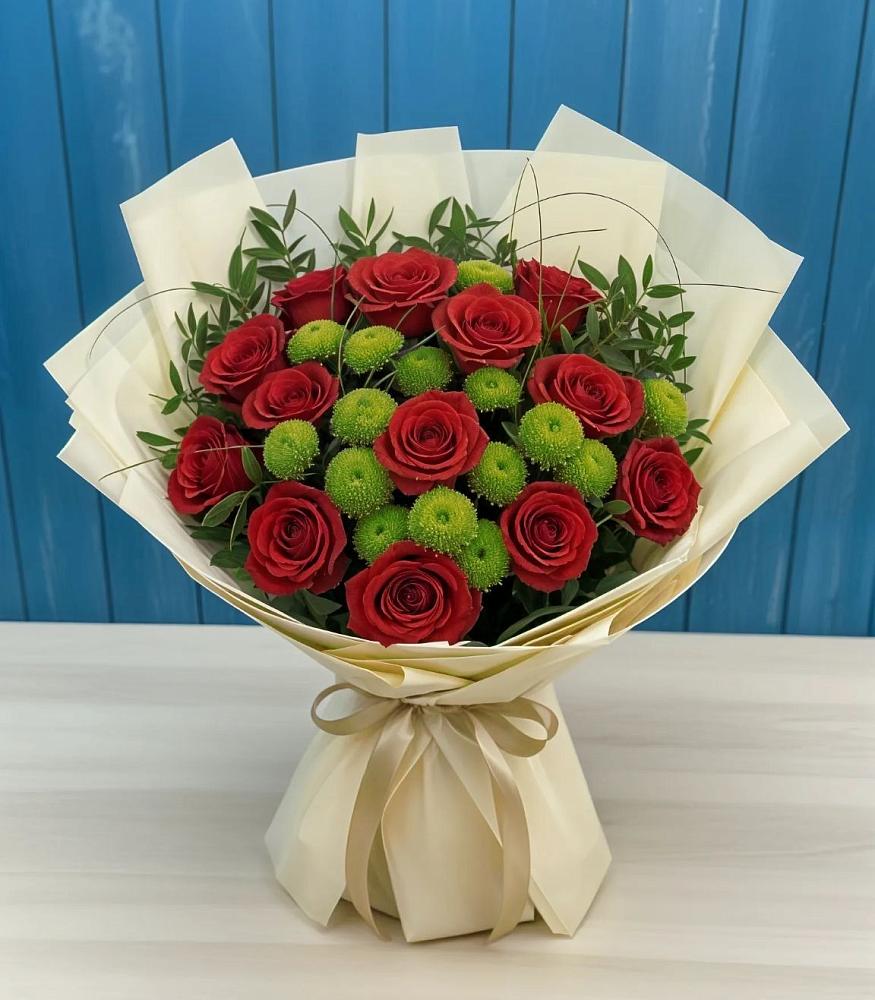 Букет цветов из: Розы и Хризантемы в Засосне