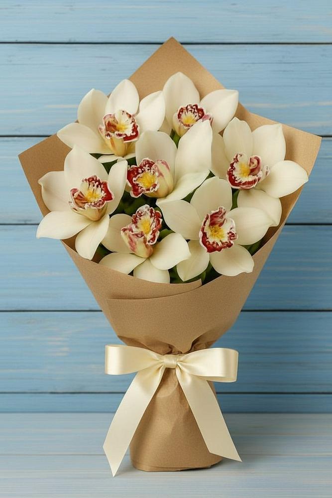 Букет цветов из: Орхидеи и Розы в Засосне