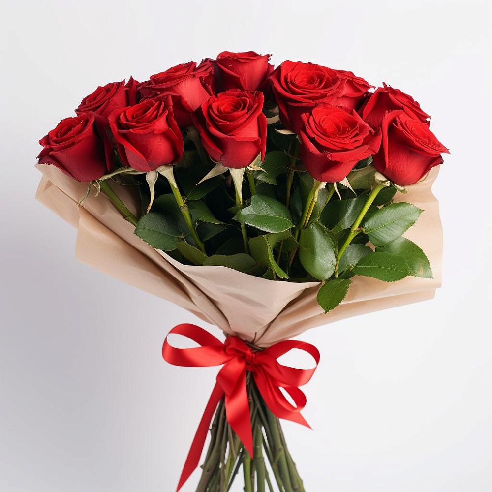 Букет 11 Красных роз Эдлесс Лав в Засосне