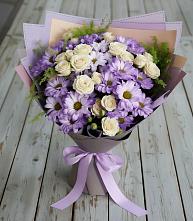 Букет цветов из:  Хризантемы и Розы в Засосне