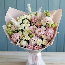 Букет цветов из:  Альстромерии и Розы в Засосне