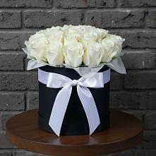 Цветочная композиция из Розы в шляпной коробке в Засосне